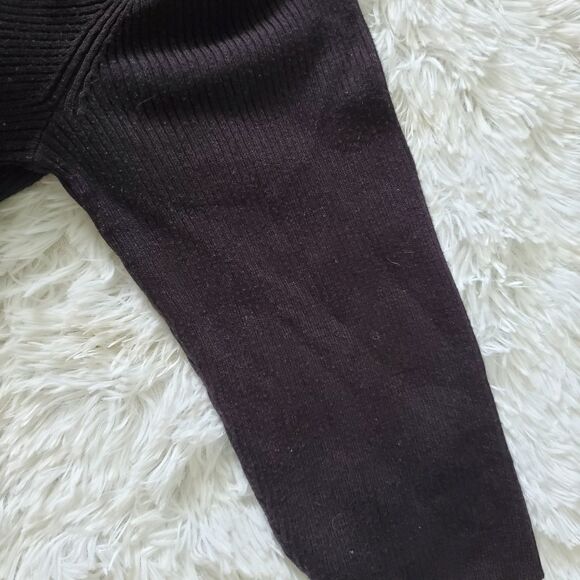 Croft and Barrow Black Long Sleeve Vneck Knit Sweater Size XL - Picture 5 of 8